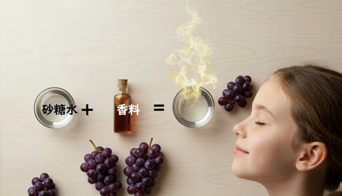 Flavored water grape flavor