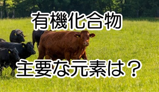 【図解】有機化合物とは？　主要な元素は何？