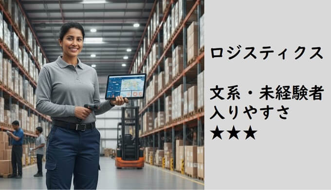 Logistics worker in a warehouse