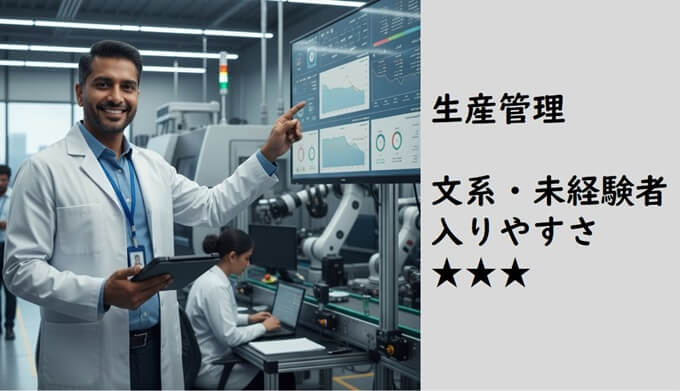 Production control staff giving instructions in front of a monitor